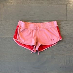 Nike pink reversible short shorts sport soft drawstring athletic